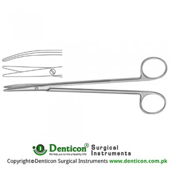 Salyer Dissecting Scissor for Cleft Palate Curved - Fine Pattern Stainless Steel, 12.5 cm - 5"